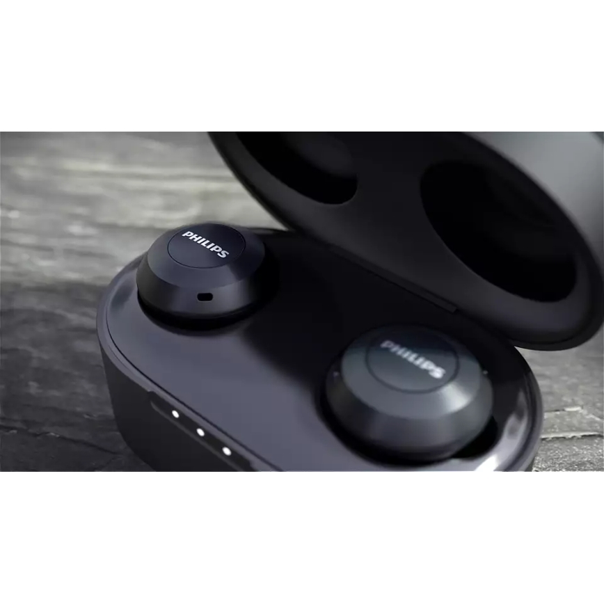 Philips TAT8505BK/00 - Vezetélk nélküli fejhallgató IPX4 2x 55 mAh + 560 mAh fekete