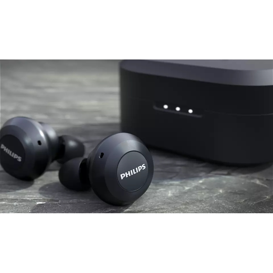 Philips TAT8505BK/00 - Vezetélk nélküli fejhallgató IPX4 2x 55 mAh + 560 mAh fekete