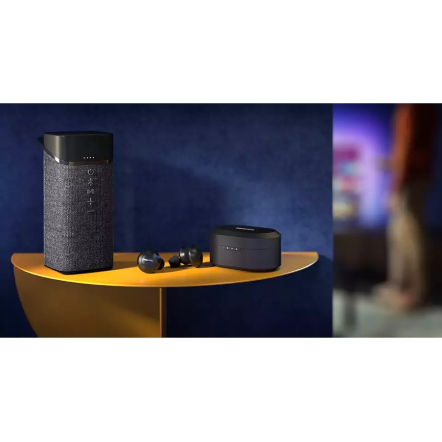 Philips TAT8505BK/00 - Vezetélk nélküli fejhallgató IPX4 2x 55 mAh + 560 mAh fekete