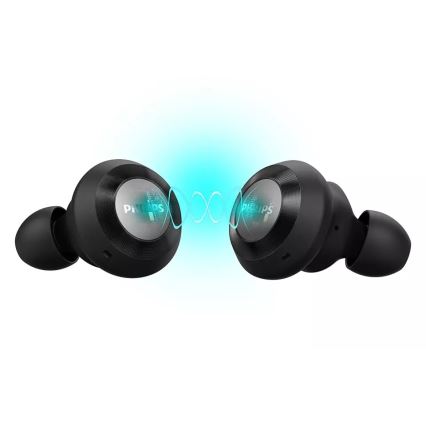 Philips TAT8505BK/00 - Vezetélk nélküli fejhallgató IPX4 2x 55 mAh + 560 mAh fekete