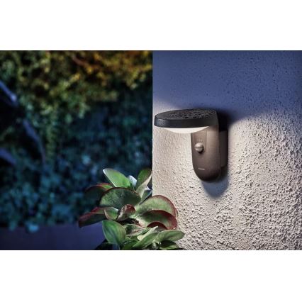 Philips - LED kültéri fali lámpa érzékelővel LED/9W/230V 4000K IP44
