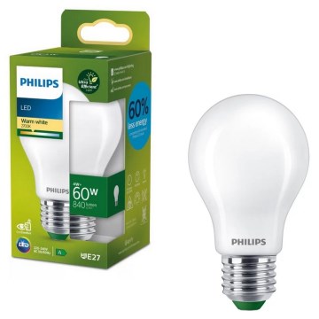 Philips ULTRAEFFICIENT A60 LED-izzó E27/4W/230V 2700K