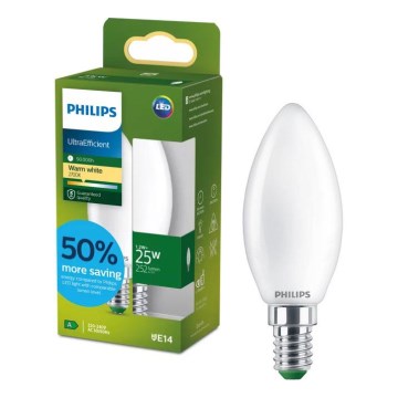 Philips ULTRAEFFICIENT B35 E14 LED-izzó 1,2W/230V 2700K