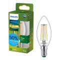 Philips ULTRAEFFICIENT VINTAGE B35 LED-izzó E14, 1,2 W, 230 V, 2700 K