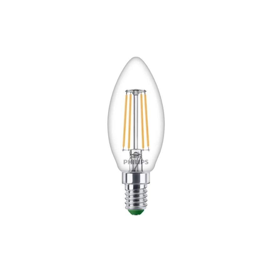 Philips ULTRAEFFICIENT VINTAGE B35 LED-izzó E14, 1,2 W, 230 V, 2700 K