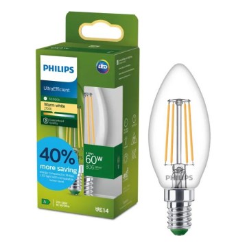 Philips ULTRAEFFICIENT VINTAGE LED-izzó B35 E14/3,8W/230V 2700K