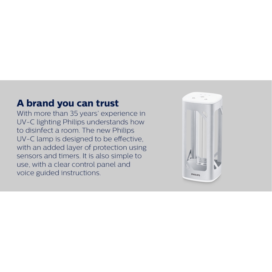 Philips - Fertőtlenítő germicid lámpa UV-C érzékelővel/24W/230V