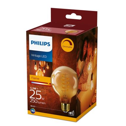 LED Dimmeres Vintage Izzó Philips G93 E27/4W/230V 1800K