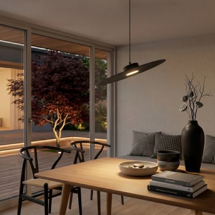 PIATTO kábelen függő csillár, 1xGX53/15W/230V, átm. 45 cm, fekete