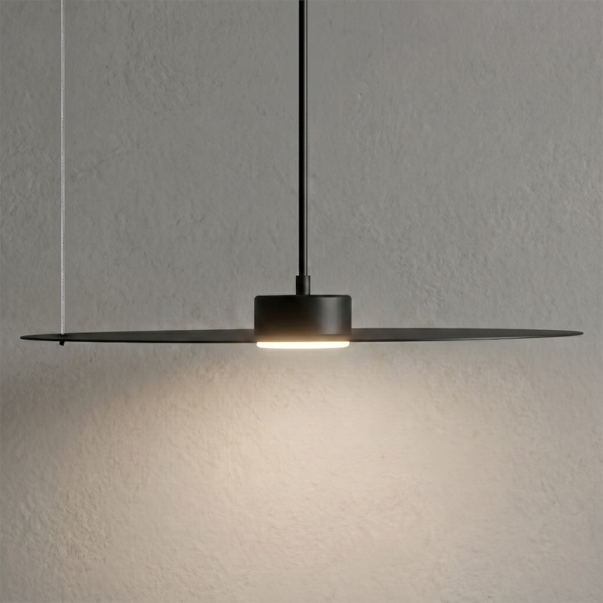 PIATTO kábelen függő csillár, 1xGX53/15W/230V, átm. 45 cm, fekete