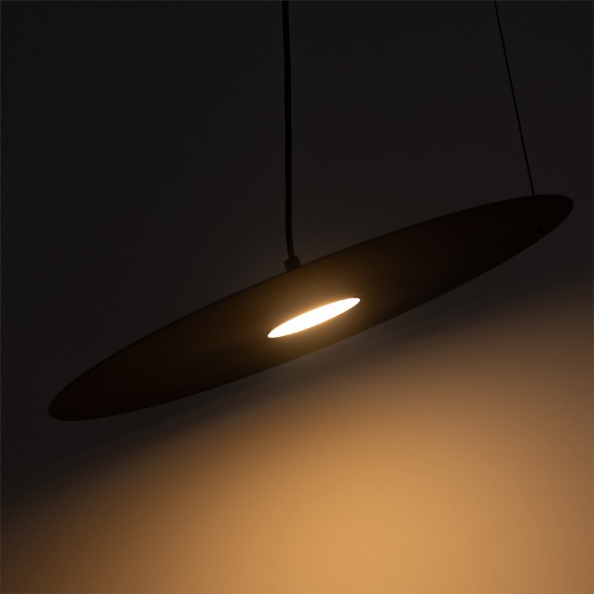 PIATTO kábelen függő csillár, 1xGX53/15W/230V, átm. 45 cm, fekete
