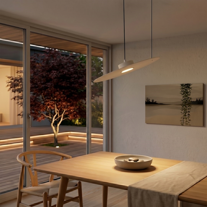 PIATTO kábeles függőlámpa 1xGX53/15W/230V, átmérő 45 cm, bézs