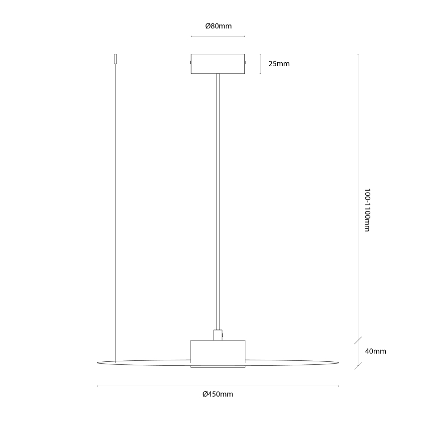 PIATTO kábeles függőlámpa 1xGX53/15W/230V, átmérő 45 cm, bézs