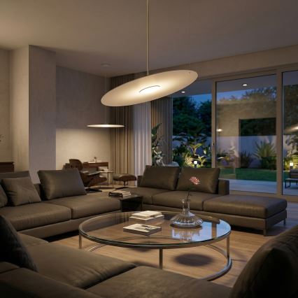 PIATTO kábeles függőlámpa 1xGX53/15W/230V Ø 55 cm bézs