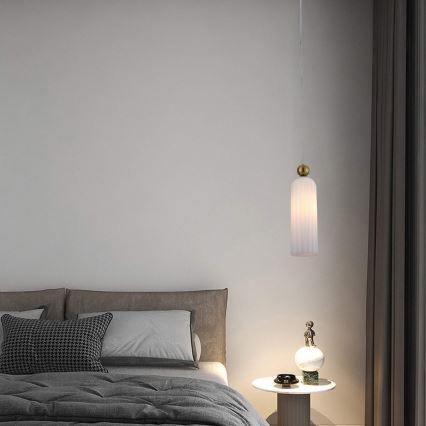 PIEGA kábeles függőlámpa 1xE14/40W/230V sárgaréz/fehér