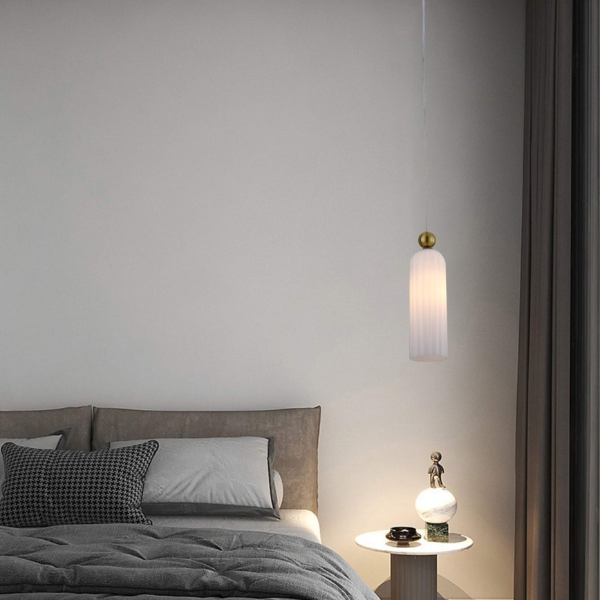 PIEGA kábeles függőlámpa 1xE14/40W/230V sárgaréz/fehér