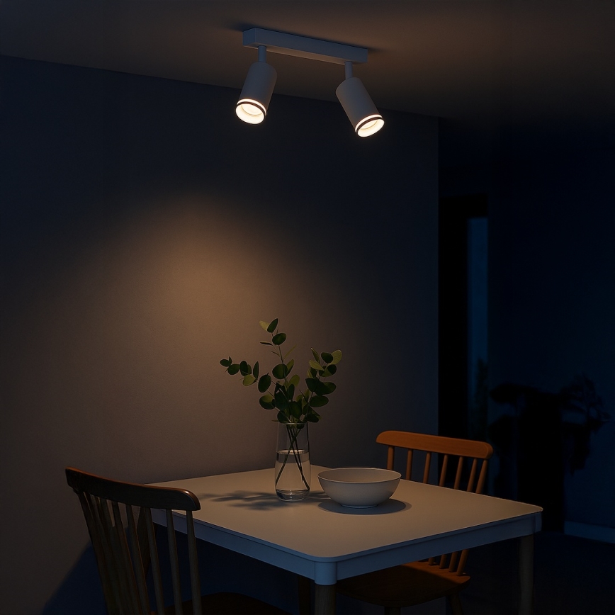 PIPE spotlámpa 2xGU10/10W/230V fehér