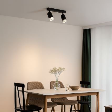 PIPE spotlámpa 2xGU10/10W/230V fekete