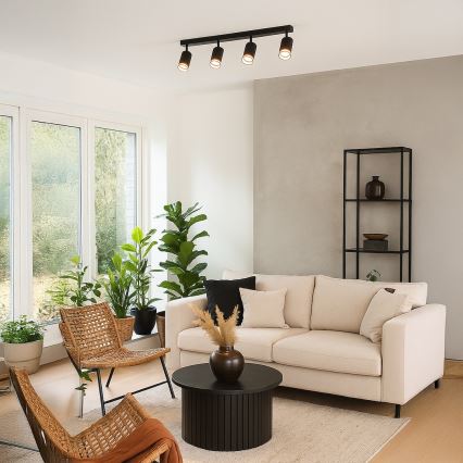 PIPE spotlámpa 4xGU10/10W/230V fekete