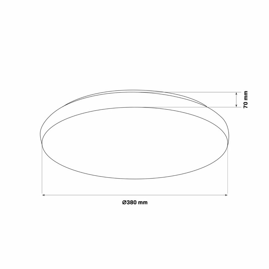LED Fényerőszabályzós fürdőszobai lámpa PIRIUS LED/48W/230V átm. 38 cm 3000-6000K IP44 + távirányító