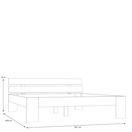 PIROA franciaágy 180x200 cm, bézs