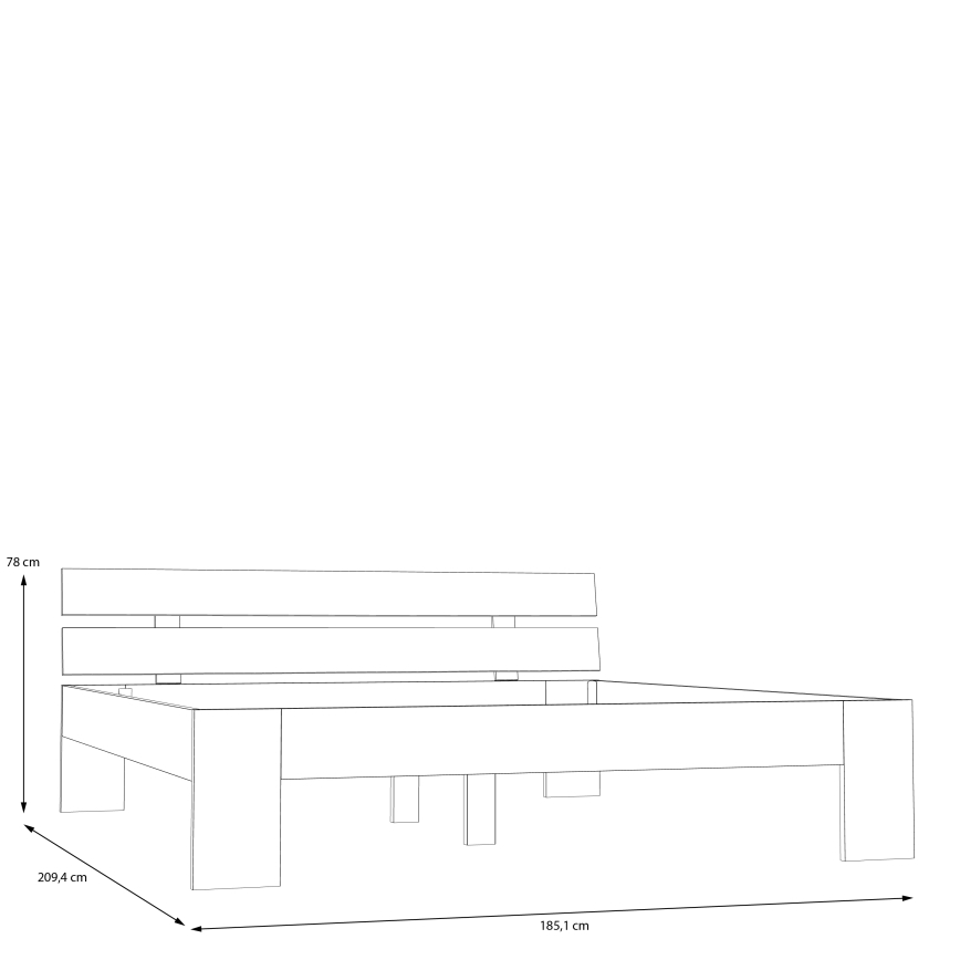 PIROA franciaágy 180x200 cm, bézs