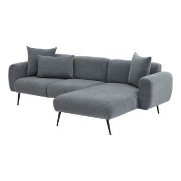 PISA L-alakú sarokgarnitúra, jobb oldali, szürke