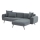 PISA L-alakú sarokgarnitúra, jobb oldali, szürke