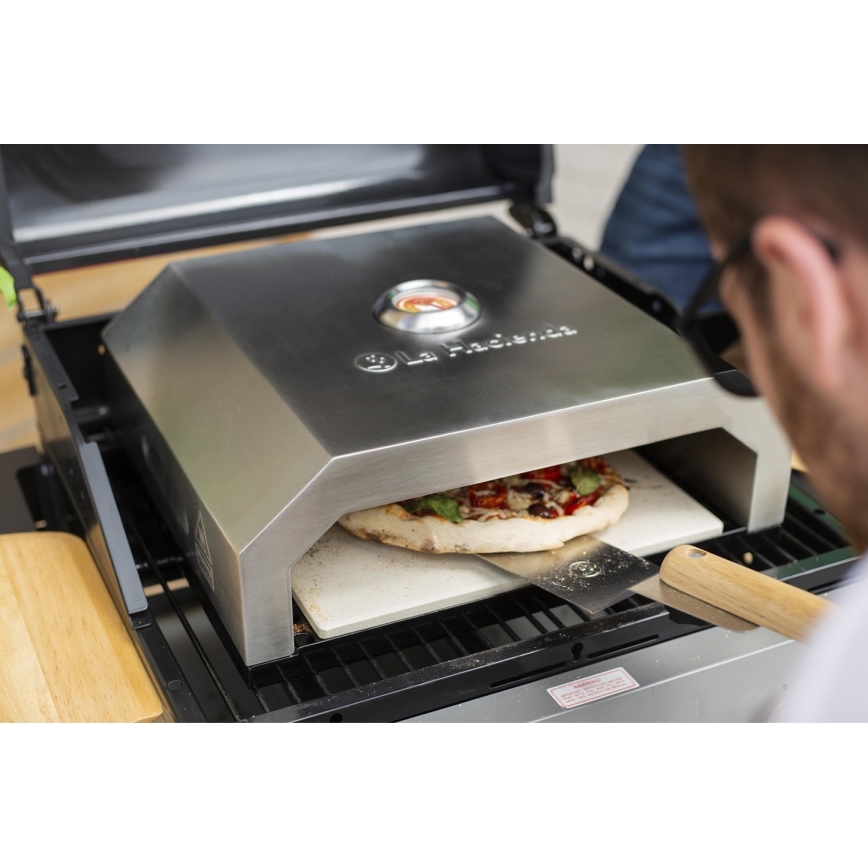 Pizza sütő kerti grillekhez + kerámia-kőlap