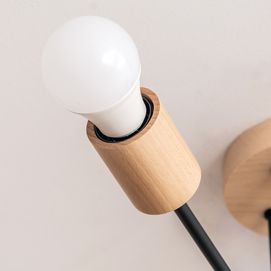 Plafonra szerelhető CAMBRIDGE csillár 6xE27/15W/230V fenyő