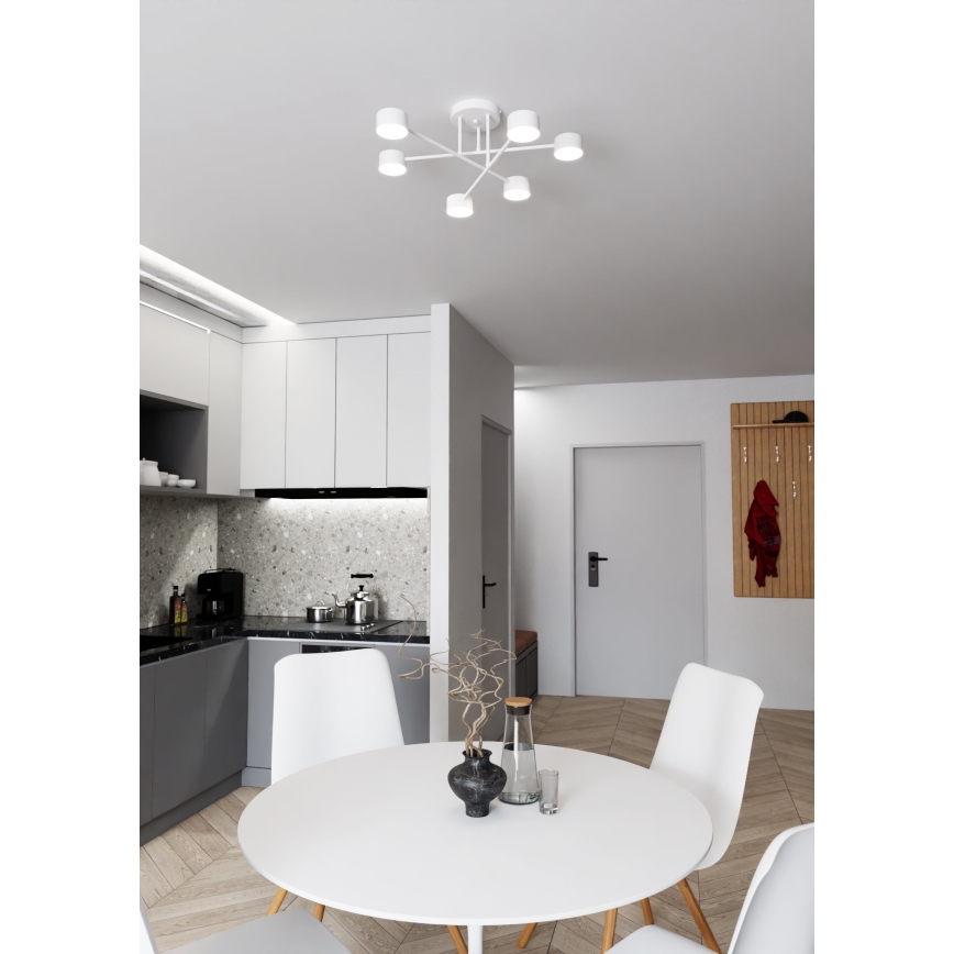 Plafonra szerelhető HALO csillár 6xGX53/10W/230V fehér