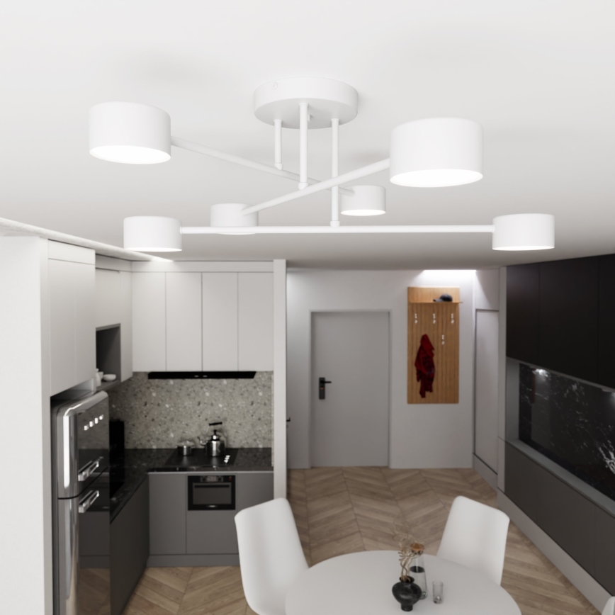 Plafonra szerelhető HALO csillár 6xGX53/10W/230V fehér