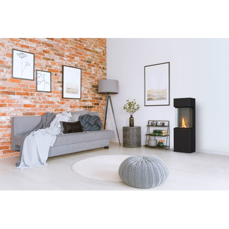 Planika - BIO kandalló távirányítással 126,2x40 cm 3,5kW/230V fekete