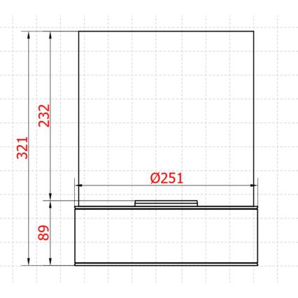 Planika - BIO kandalló 32,1x25,1 cm 2,5kW fekete