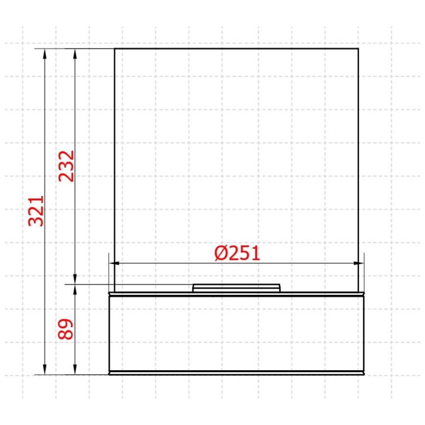 Planika - BIO kandalló 32,1x25,1 cm 2,5kW fekete