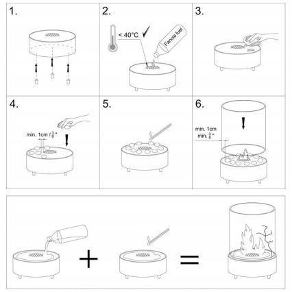 Planika - BIO kandalló 36,3x25,1 cm 2,5kW fekete