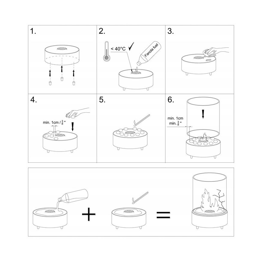 Planika - BIO kandalló 36,3x25,1 cm 2,5kW bézs