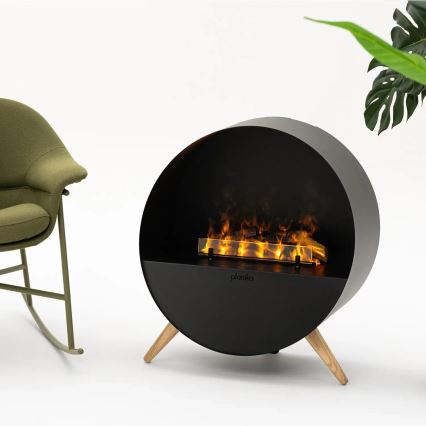 Planika - Vízgőz kandalló távirányítással 72,9x65,3 cm 125W/230V fekete