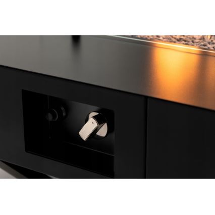 Planika - kültéri gáz kandalló 46x106 cm 10kW fekete + védőborítás