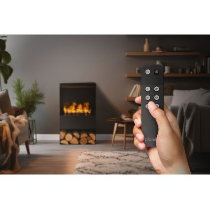Planika - Vízgőz kandalló távirányítással 83x48 cm 125W/230V fekete