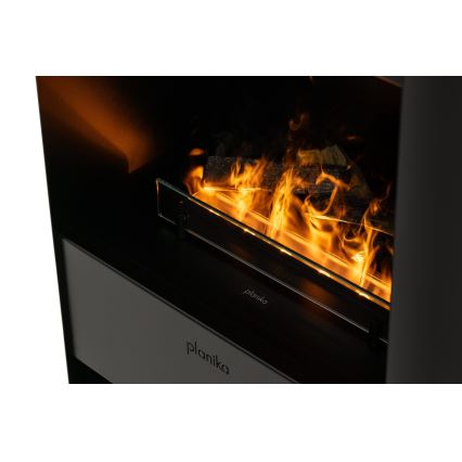 Planika - Vízgőz kandalló távirányítással 83x48 cm 125W/230V fekete