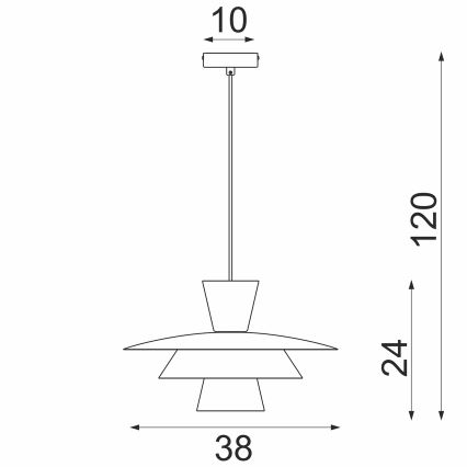 PLATO kábeles függőlámpa 1xE27/15W/230V fehér