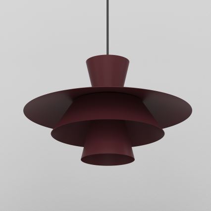 PLATO zsinóros függőlámpa 1xE27/15W/230V bordó
