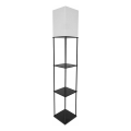 Polcos állólámpa 1xE27/40W/230V 160 cm fekete/fehér