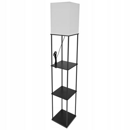 Polcos állólámpa 1xE27/40W/230V 160 cm fekete/fehér