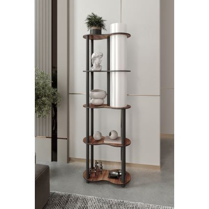 Polcos állólámpa NOTO 1xE27/40W/230V barna/fekete