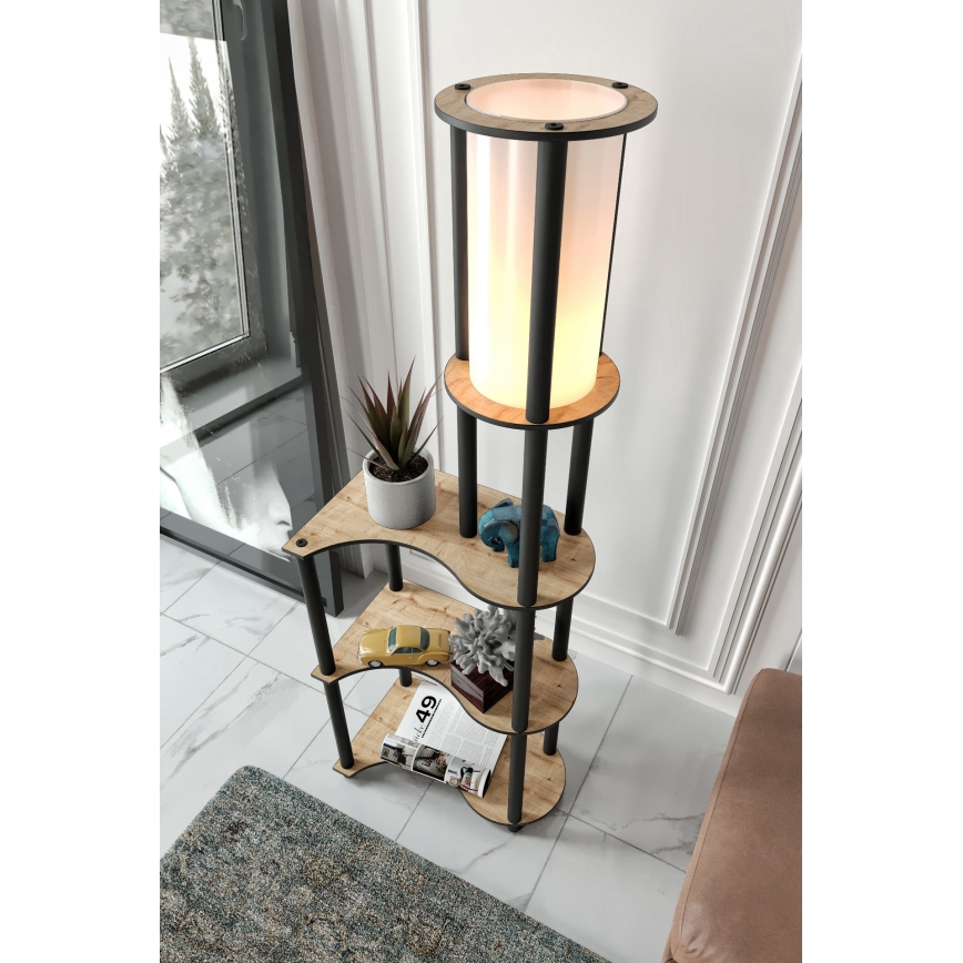 Polcos állólámpa NOTO 1xE27/40W/230V bézs/fekete