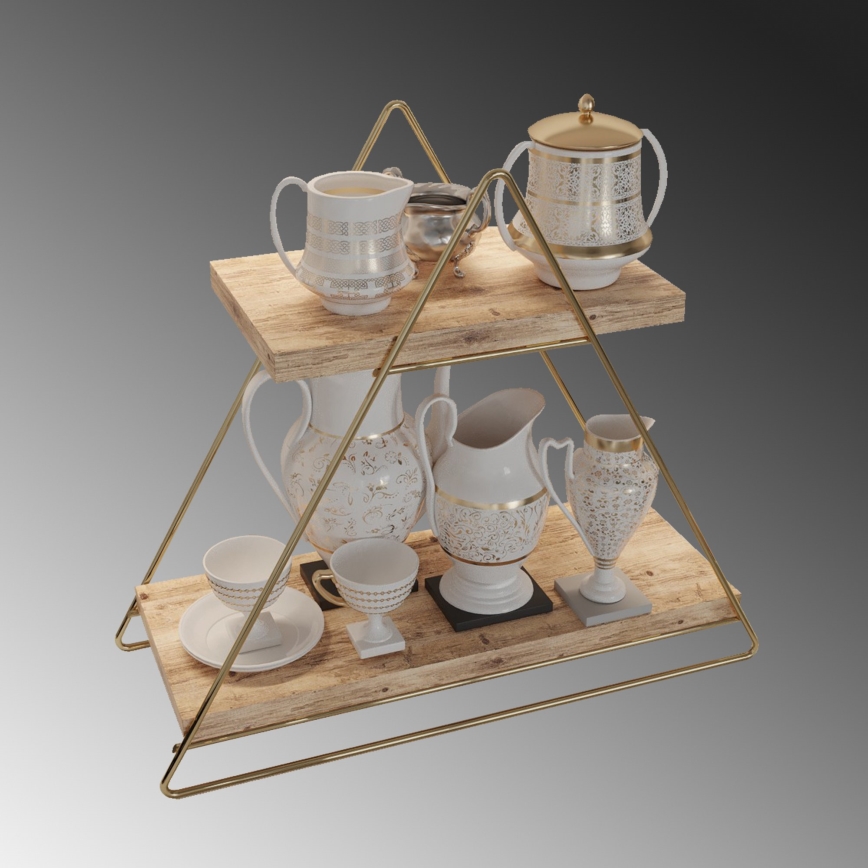 Polcrendező 35x40 cm arany