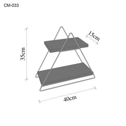 Polcrendező 35x40 cm arany