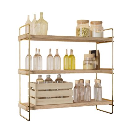 Polcrendező 45x40 cm arany/barna